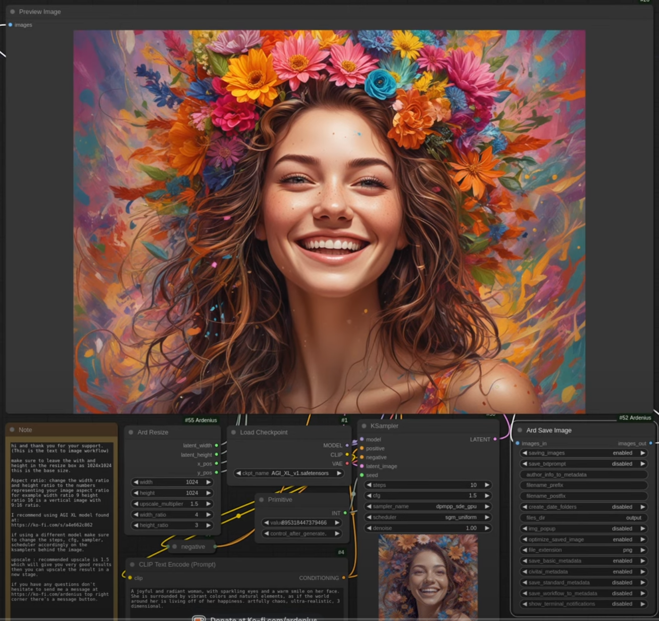 Free ComfyUI Social Media Image Generator Ardenius AI 
